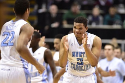 Hicks (22), Meeks (3), and Brice Johnson form a very tough trio for Villanova to stop.