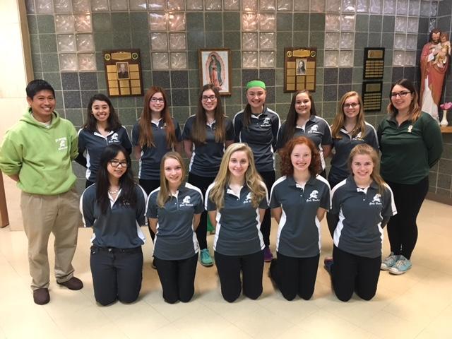 The 2017 St. Edward girls bowling team