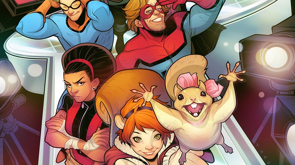 Marvels official illustration of the TV New Warriors team.