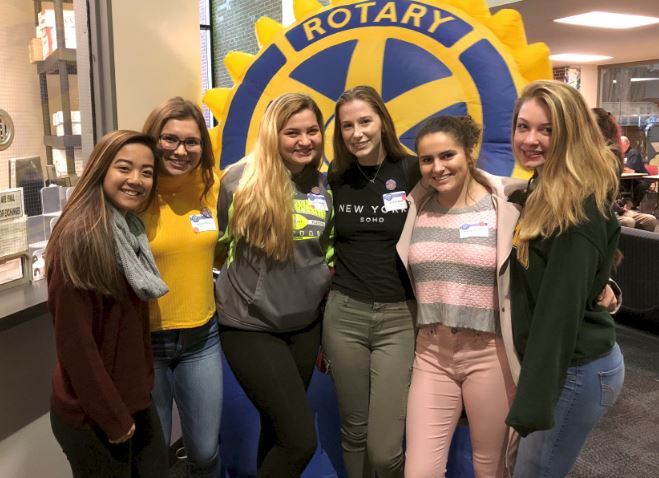 Rotary interact club members in Harpers College attending the Rotary Youth Conference 