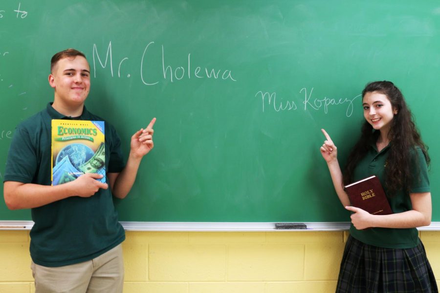 Most likely to teach at St. Eds- Peter Cholewa and Sophia Kopacz