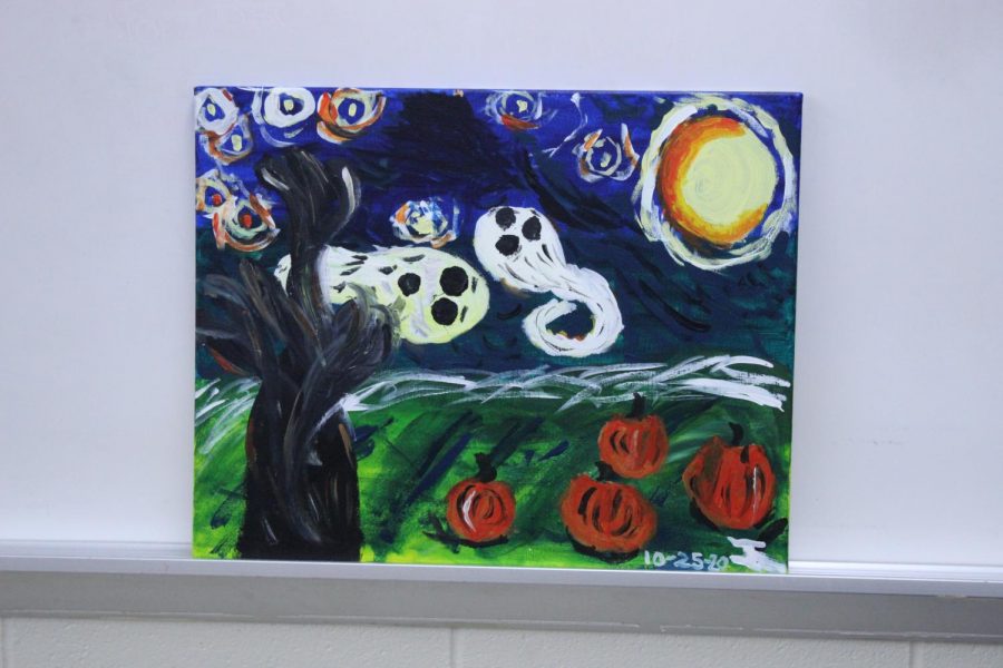 Mr. Driscolls (Science) Halloween take on Van Goghs Starry Night. 