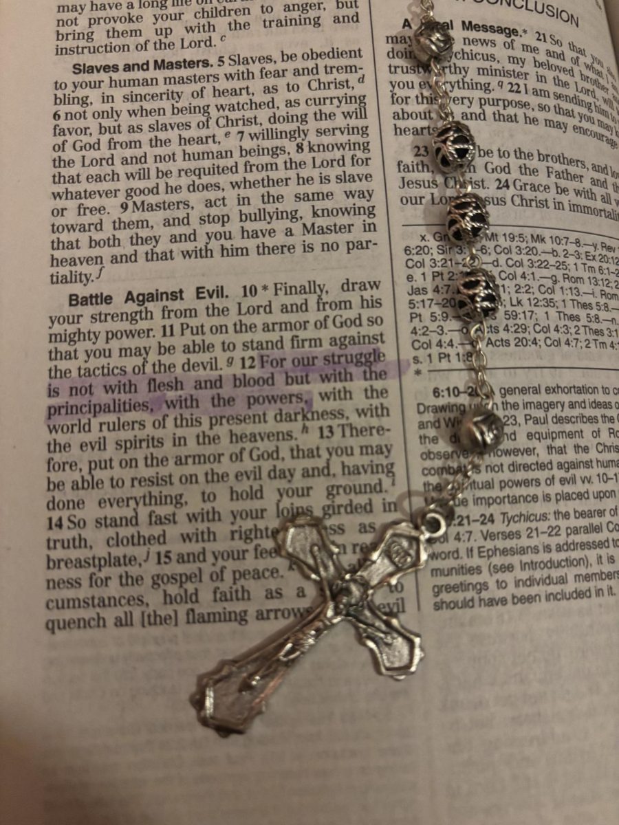 A quote from the Bible that is in the movie.